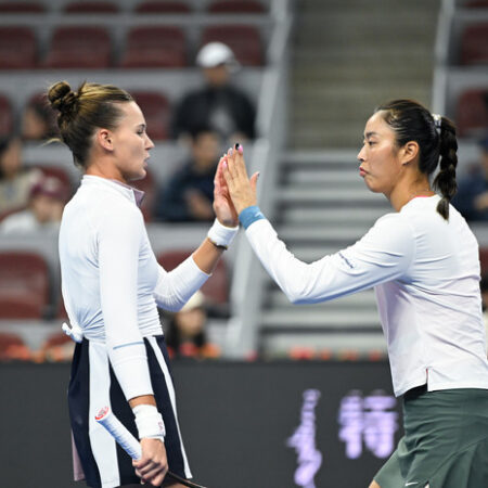 Veronika Kudermetova and Chan Hao-ching Out of Indian Wells