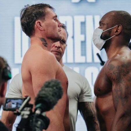 Darren Till gets late knockdown, wins close decision over Darren Stewart at Misfits Boxing 21